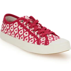 Baskets basses en Toile Phoenix rouge/blanc-Palladium Hot
