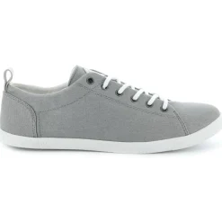 Femme Palladium Baskets^Baskets basses en Twill de coton Bel gris clair