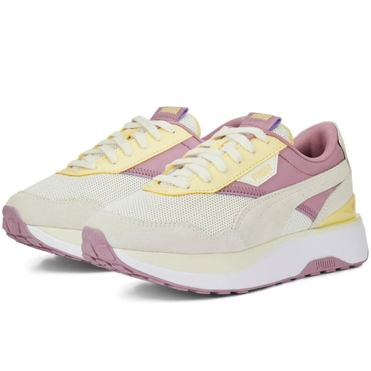 Femme Puma Baskets^Baskets Cruise Rider Candy jaune/rose