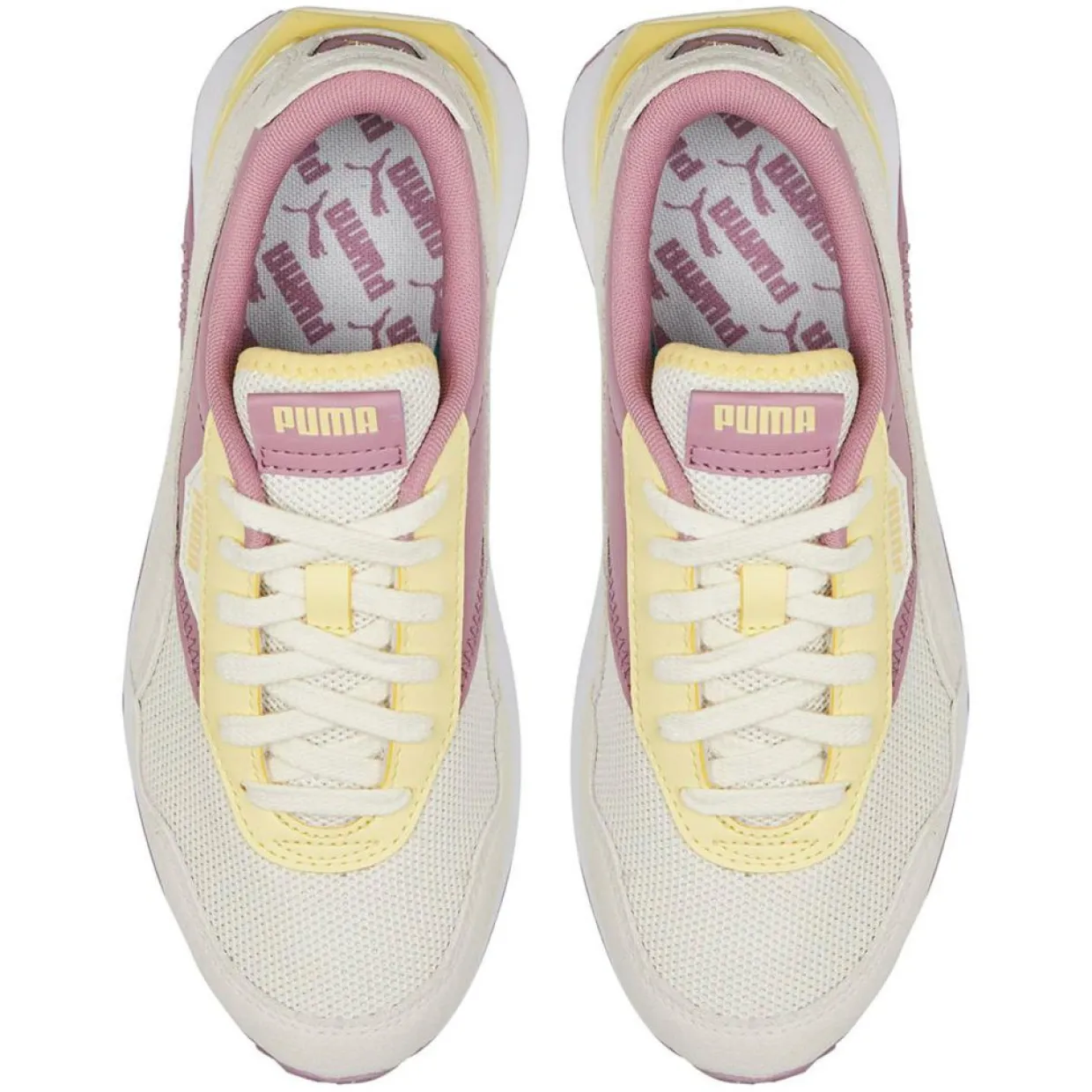 Femme Puma Baskets^Baskets Cruise Rider Candy jaune/rose