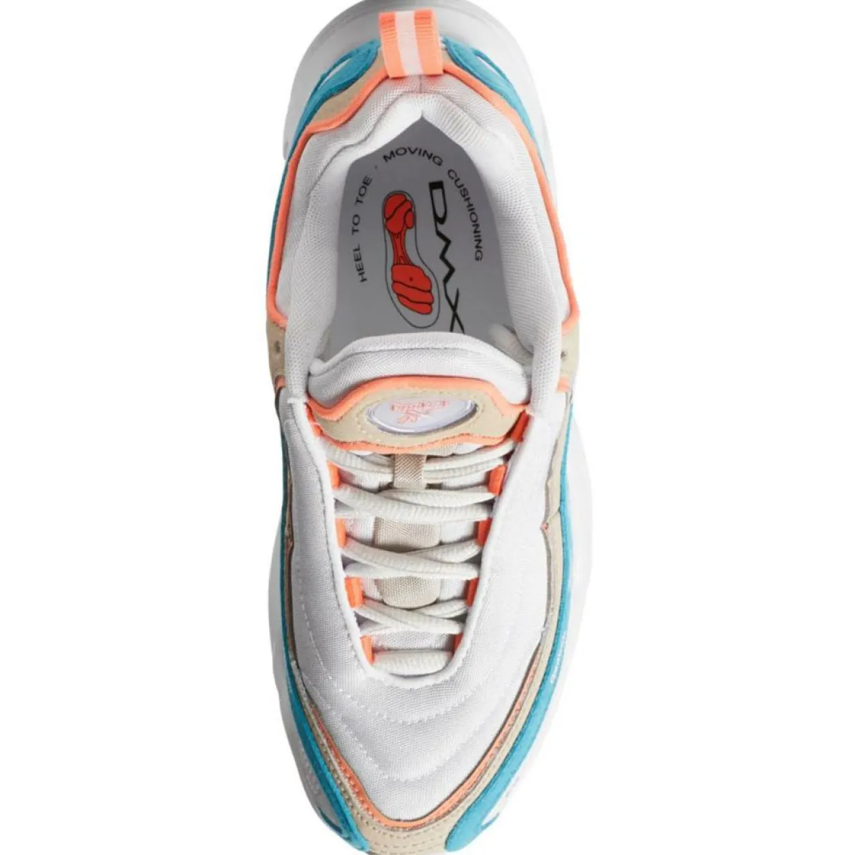 Femme Reebok Baskets^Baskets Daytona Dmx Mu blanc/turquoise/orange