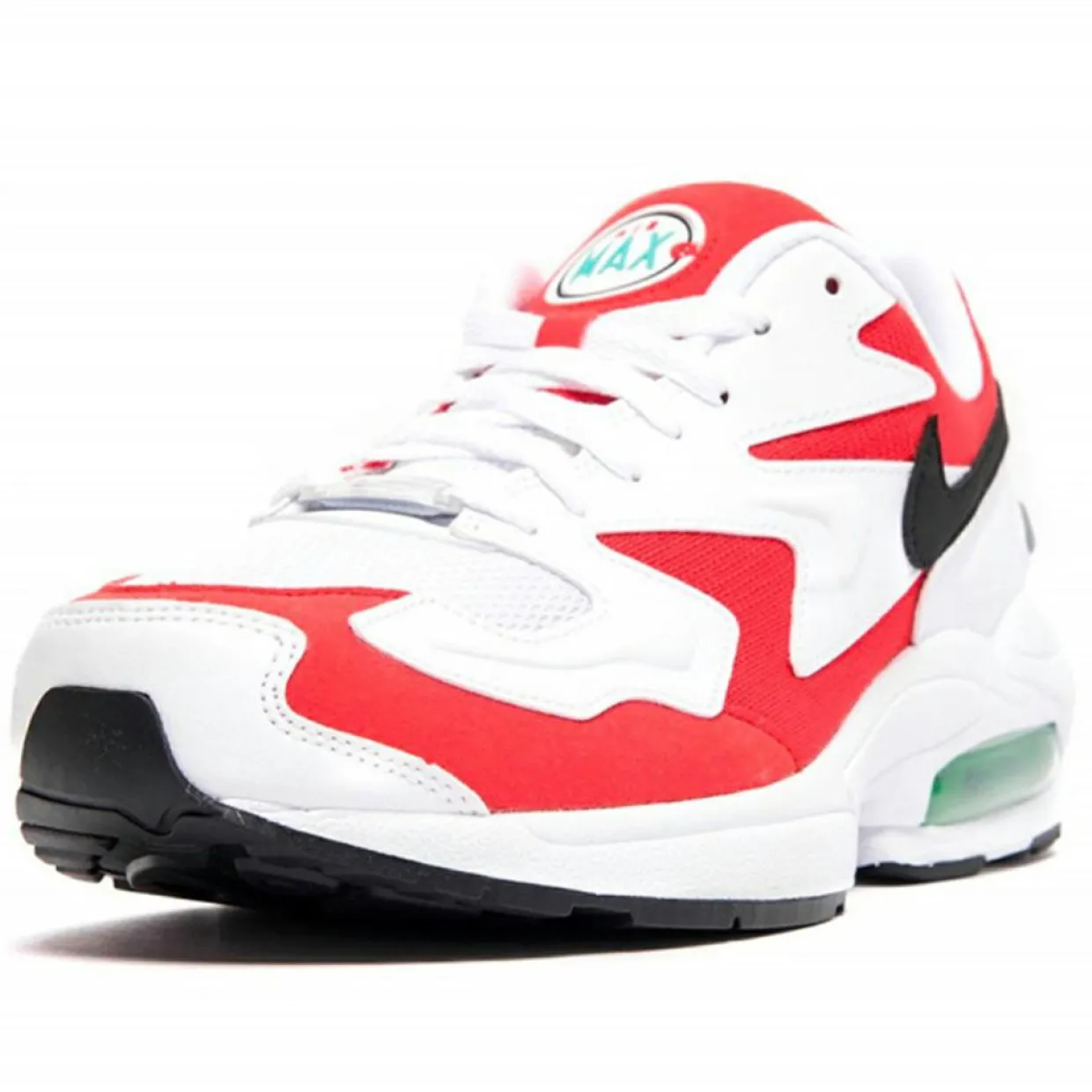 Homme Nike Baskets^Baskets en Cuir & Mesh Air Max 2 Light blanc/rouge
