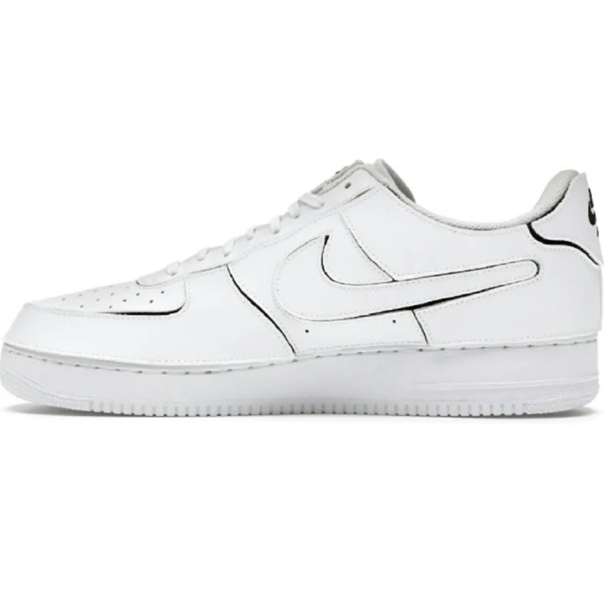 Femme Nike Baskets^Baskets en Cuir Air Force 1 Lo blanches