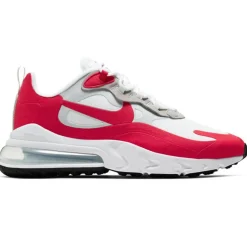 Baskets en Cuir Air Max React 270 blanc/gris/rouge-Nike