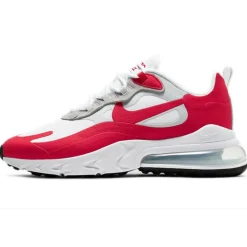 Baskets en Cuir Air Max React 270 blanc/gris/rouge-Nike
