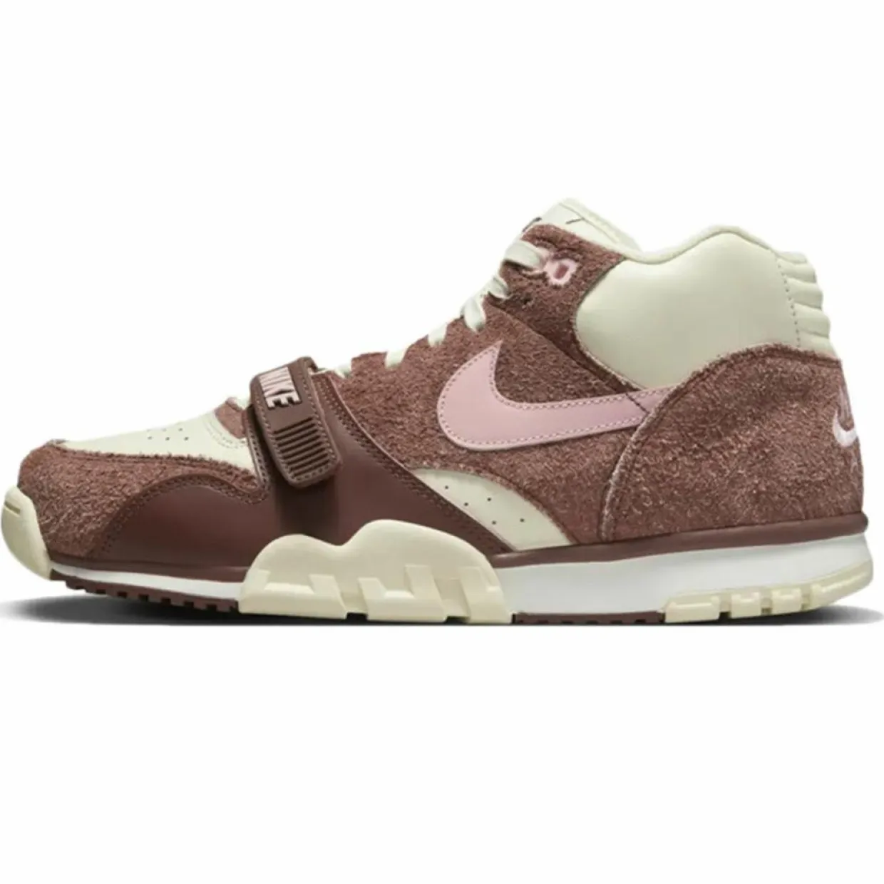 Baskets en Cuir Air Trainer 1 Mid marron/beige/rose-Nike Discount