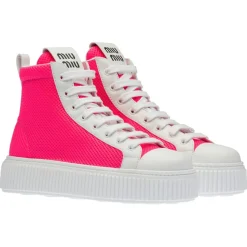 Femme Miu miu Baskets^Baskets en Cuir B-Ball roses