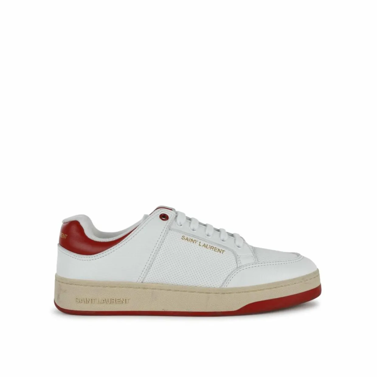 Baskets en cuir blanches-Saint Laurent New
