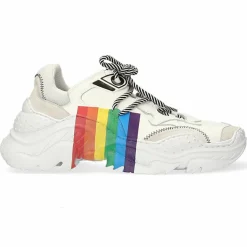 Homme N21 Baskets^Baskets en Cuir blanc/multicolore
