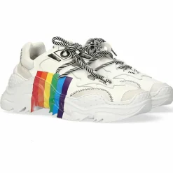 Homme N21 Baskets^Baskets en Cuir blanc/multicolore