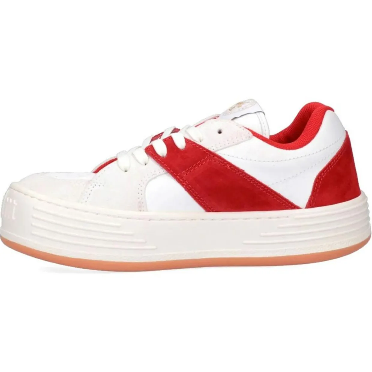 Baskets en Cuir blanc/rouge-Palm Angels
