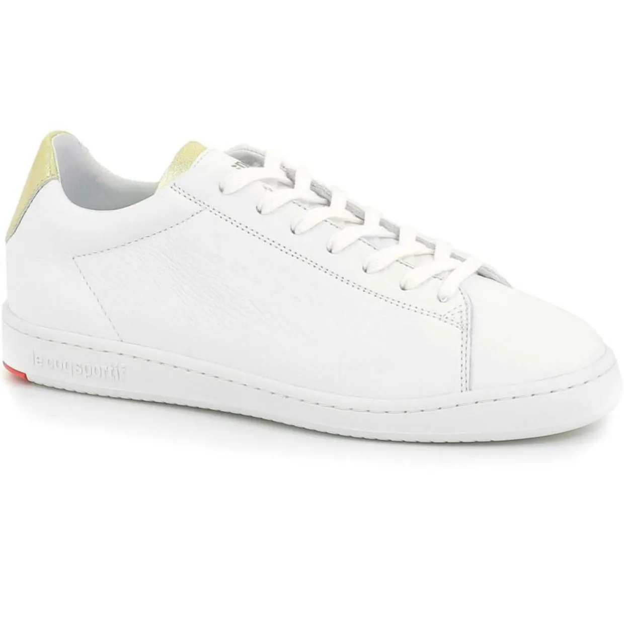 Baskets en Cuir Blazon Made In France blanc/doré-Le Coq Sportif Outlet