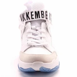 Homme Bikkembergs Baskets^Baskets en Cuir bleu/blanc/violet
