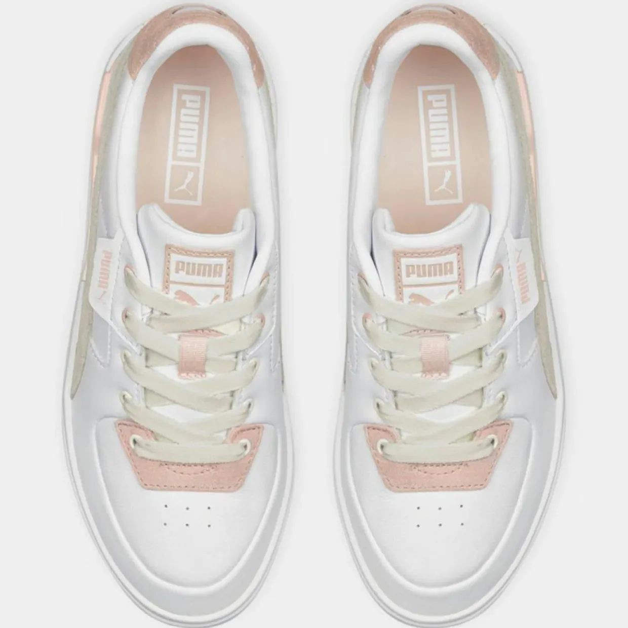 Femme Puma Baskets^Baskets en Cuir Cali Dream blanc/rose