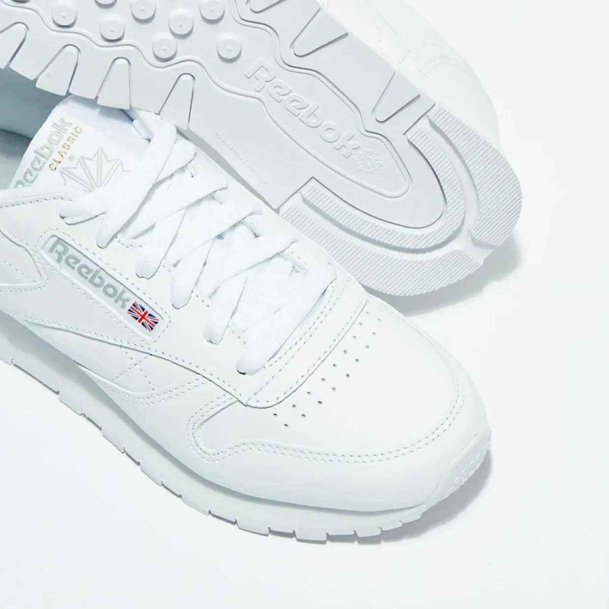 Baskets en Cuir Cl Lthr Basique 2232 blanches-Reebok Hot