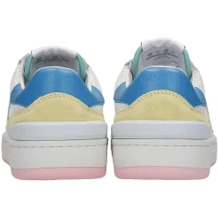 Homme Lanvin Baskets^Baskets en Cuir Clay multicolores