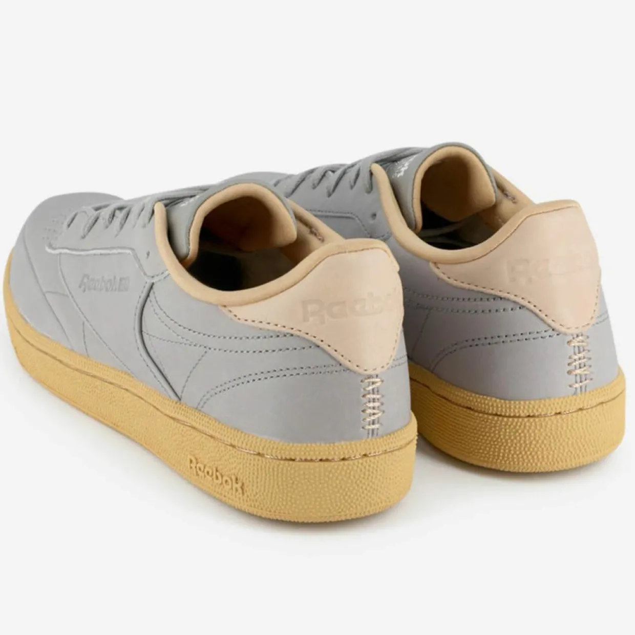 Femme Reebok Baskets^Baskets en Cuir Club C 85 Gomme Cn3030 grises
