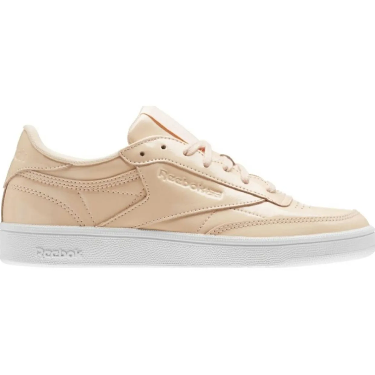 Femme Reebok Baskets^Baskets en Cuir Club C 85 Patent beiges