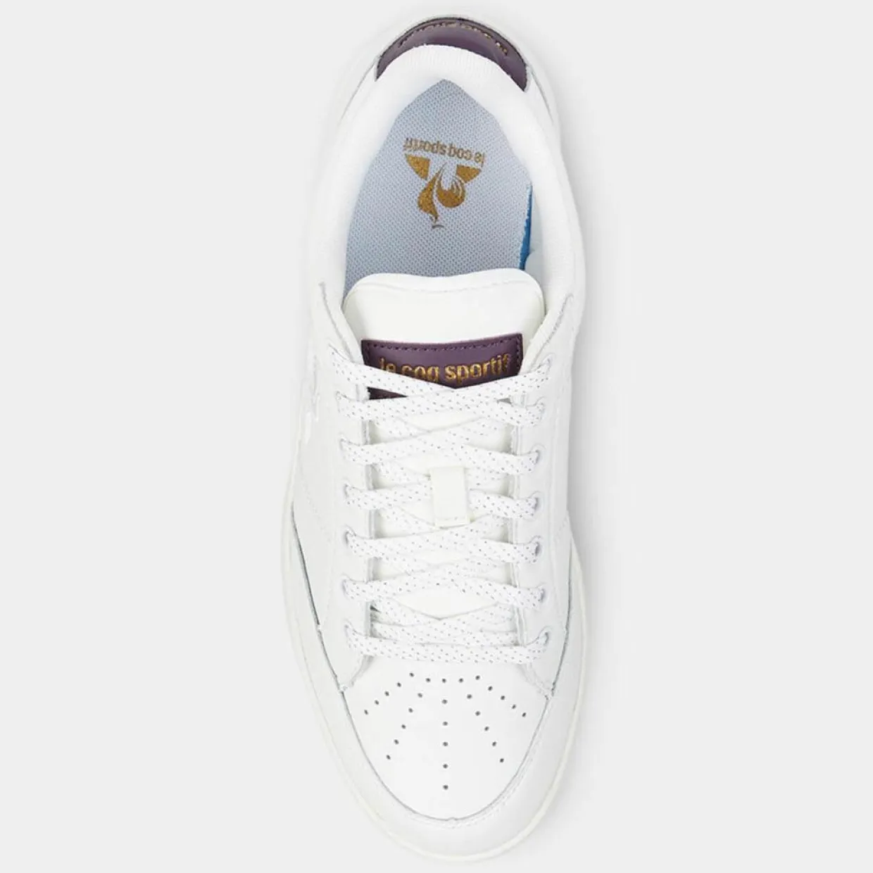 Femme Le Coq Sportif Baskets^Baskets en Cuir Court Clay blanc/violet