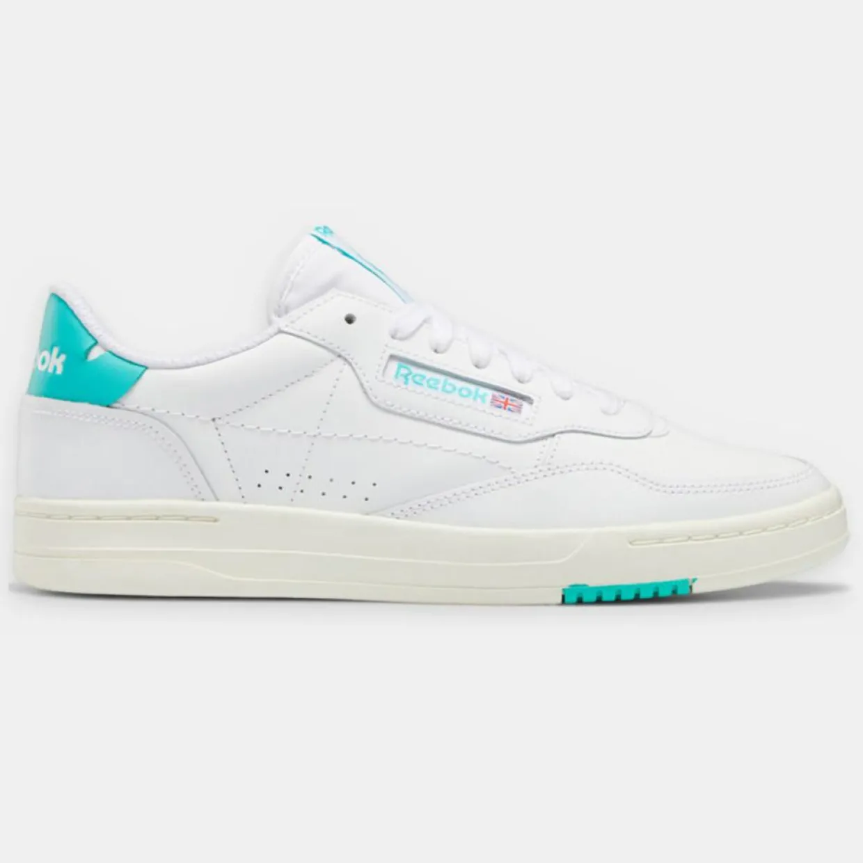 Femme Reebok Baskets^Baskets en Cuir Court Peak blanc/bleu