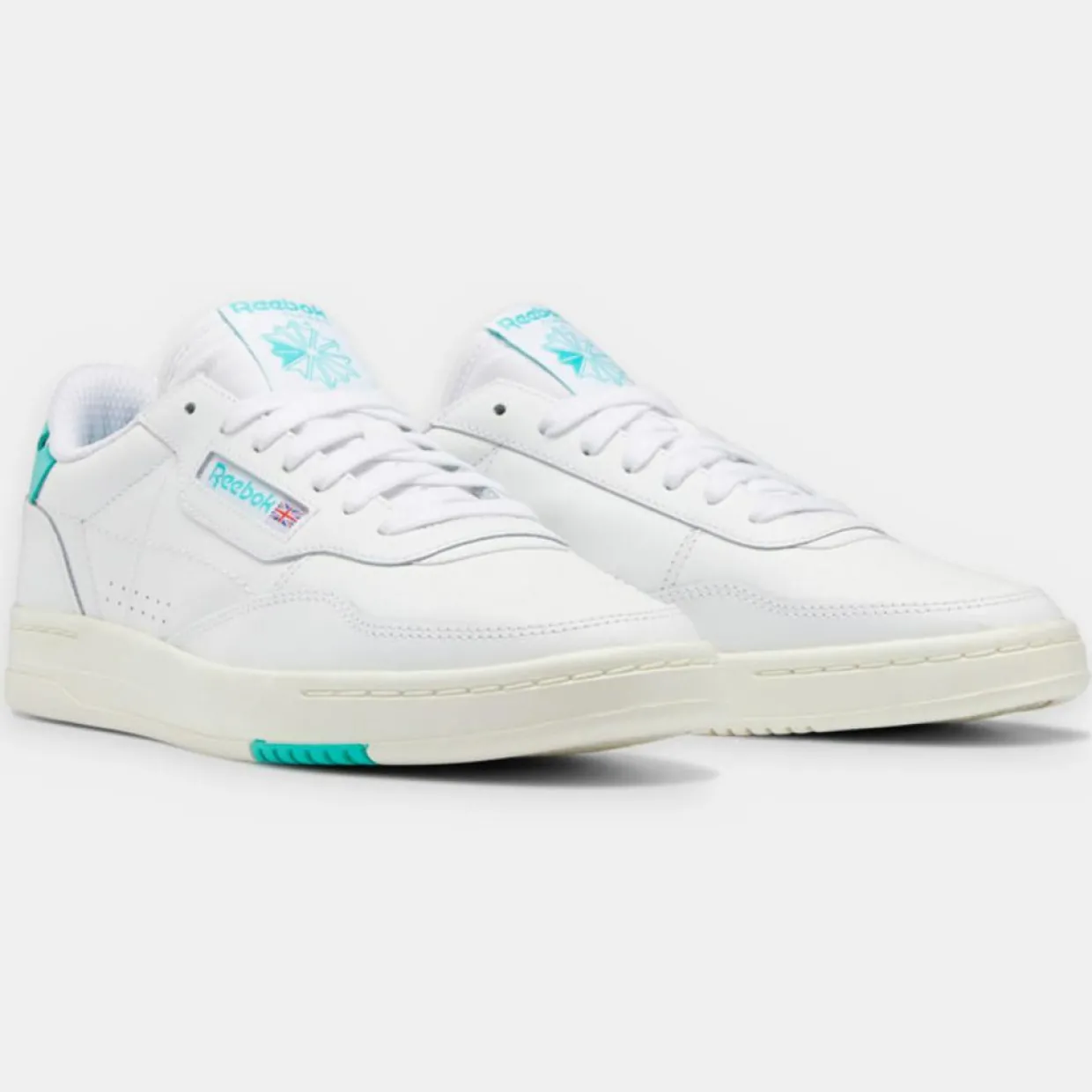 Femme Reebok Baskets^Baskets en Cuir Court Peak blanc/bleu