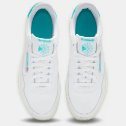 Femme Reebok Baskets^Baskets en Cuir Court Peak blanc/bleu