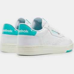 Femme Reebok Baskets^Baskets en Cuir Court Peak blanc/bleu