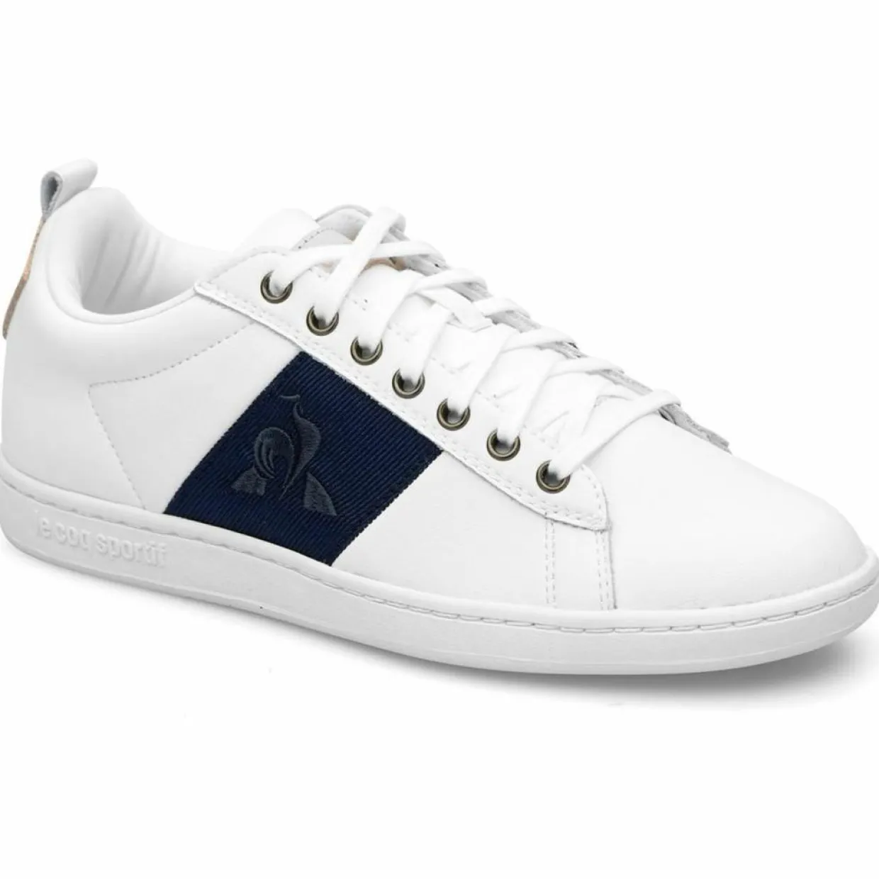Baskets en Cuir Courtclassic blanc/bleu marine-Le Coq Sportif Best