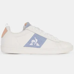 Baskets en Cuir Courtclassic blanc/belu-Le Coq Sportif Outlet