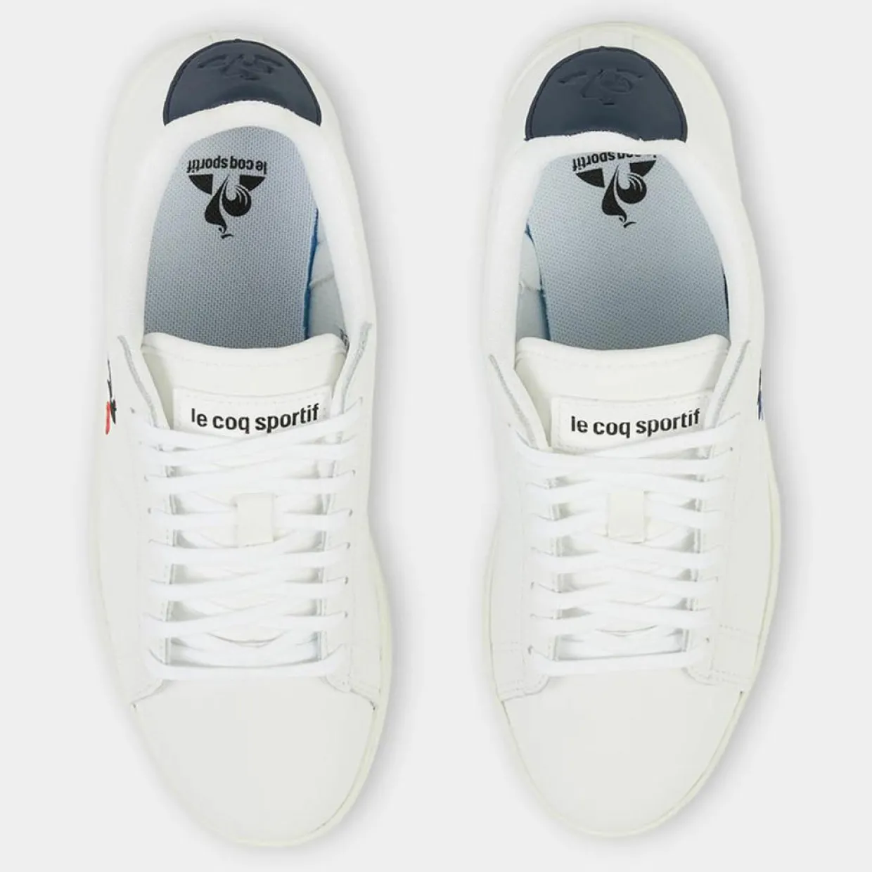 Femme Le Coq Sportif Baskets^Baskets en Cuir Courtset blanc/noir