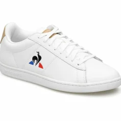 Baskets en Cuir Courtset blanc/beige-Le Coq Sportif Clearance