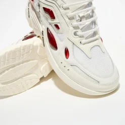 Baskets en Cuir Cylon-21 blanc/rouge-Raf Simons