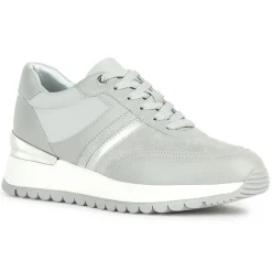 Baskets en Cuir Desya gris pâle-Geox Hot