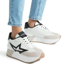 Baskets en Cuir Dreamy blanc/noir-Liu-Jo Clearance