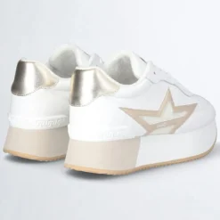 Baskets en Cuir Dreamy blanc/doré-Liu-Jo