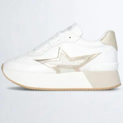 Baskets en Cuir Dreamy blanc/doré-Liu-Jo