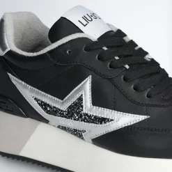 Femme Liu-Jo Baskets^Baskets en Cuir Dreamy noir/argenté