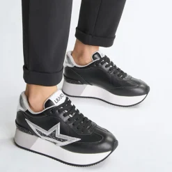 Femme Liu-Jo Baskets^Baskets en Cuir Dreamy noir/argenté