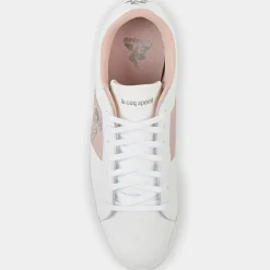 Femme Le Coq Sportif Baskets^Baskets en Cuir Elsa blanc/rose