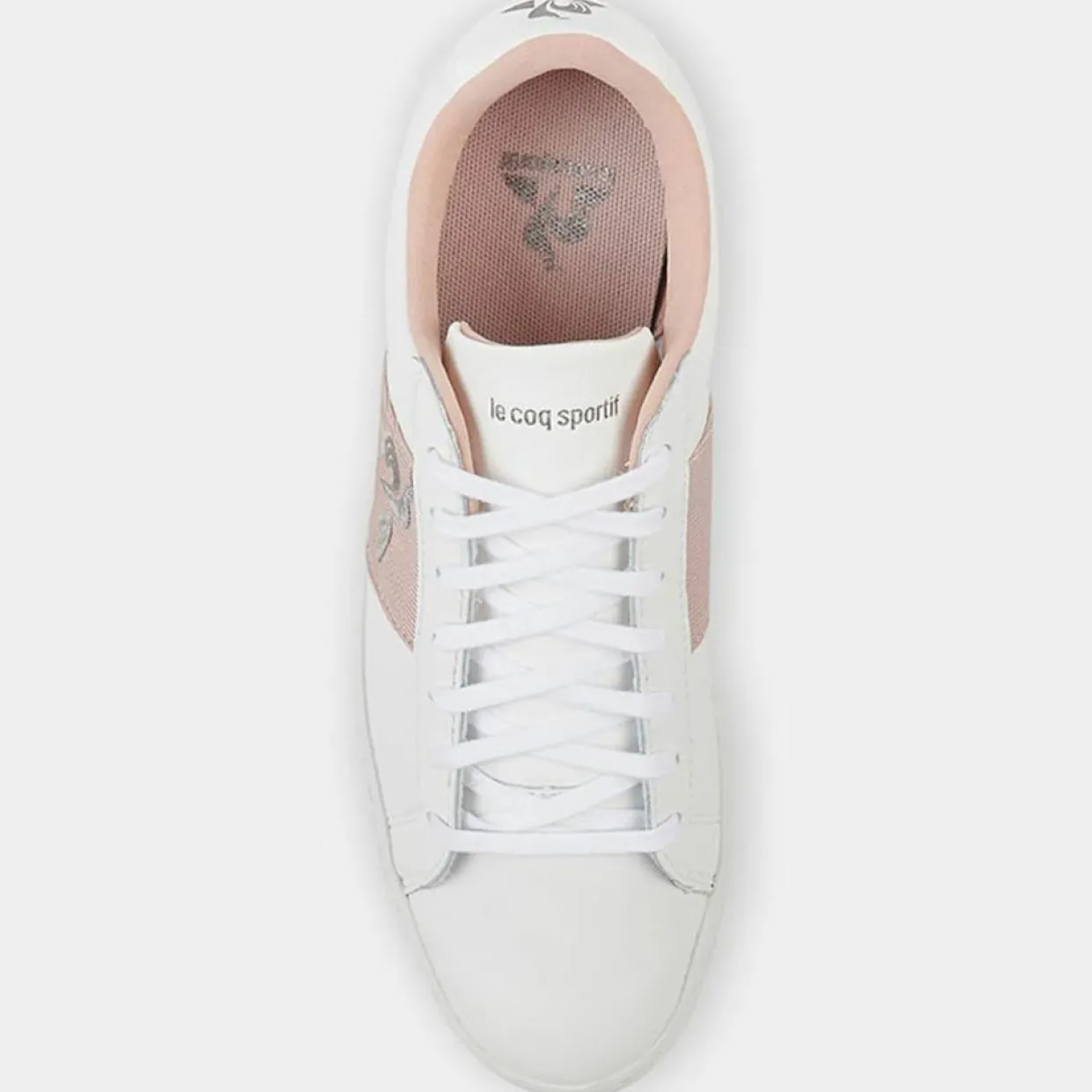 Femme Le Coq Sportif Baskets^Baskets en Cuir Elsa blanc/rose