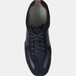 Homme Geox Baskets^Baskets en Cuir et Velours de Cuir Metodo bleu marine