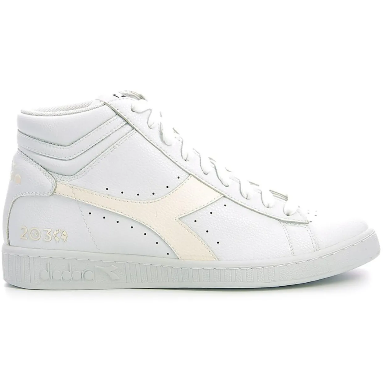 Baskets en Cuir Game High 2030 blanc immaculé/blanc-Diadora Hot