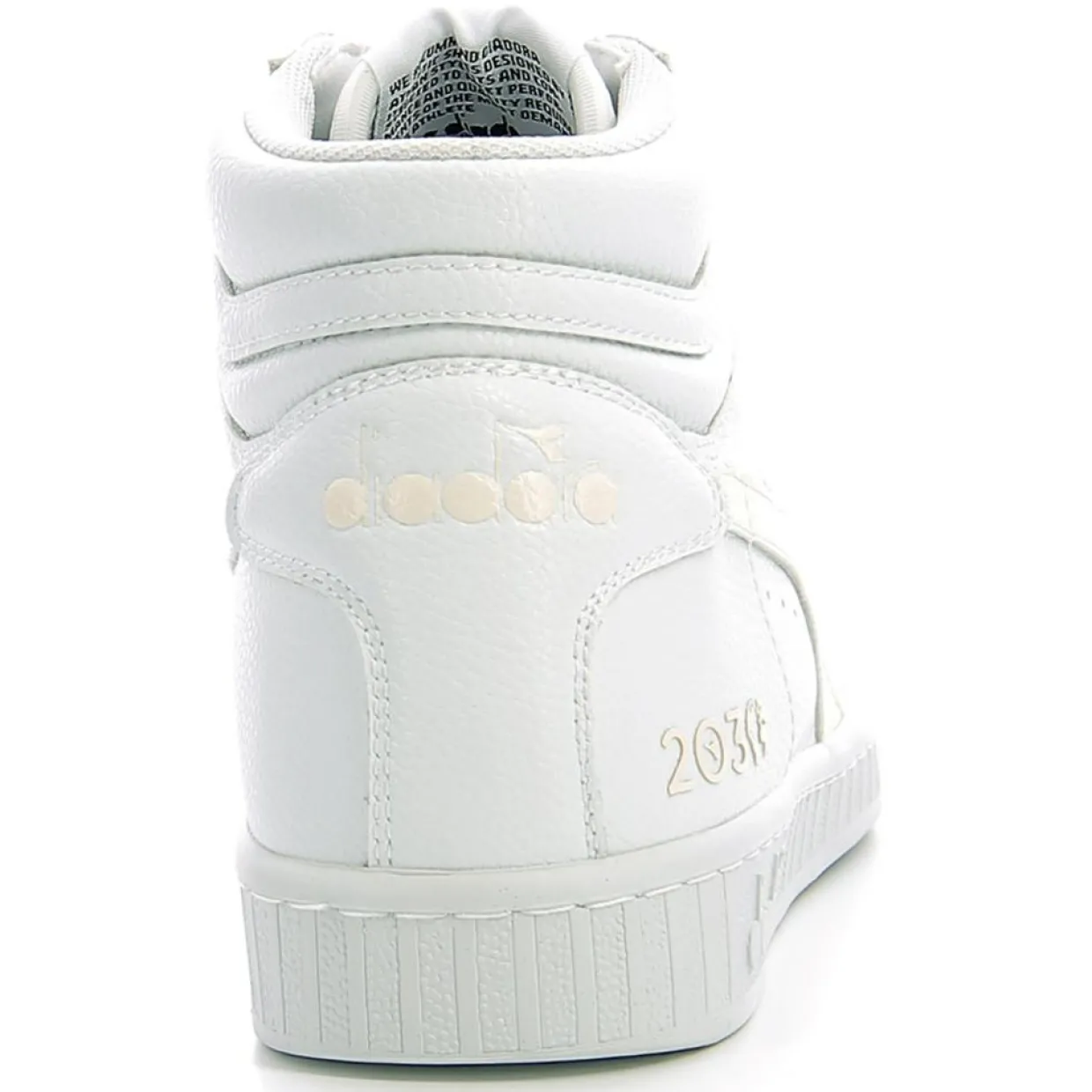 Baskets en Cuir Game High 2030 blanc immaculé/blanc-Diadora Hot
