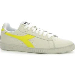 Baskets en Cuir Game L Fluo Wax blanc/jaune fluo-Diadora Hot