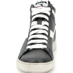 Baskets en Cuir Game L Hi Waxed noir/blanc-Diadora Sale