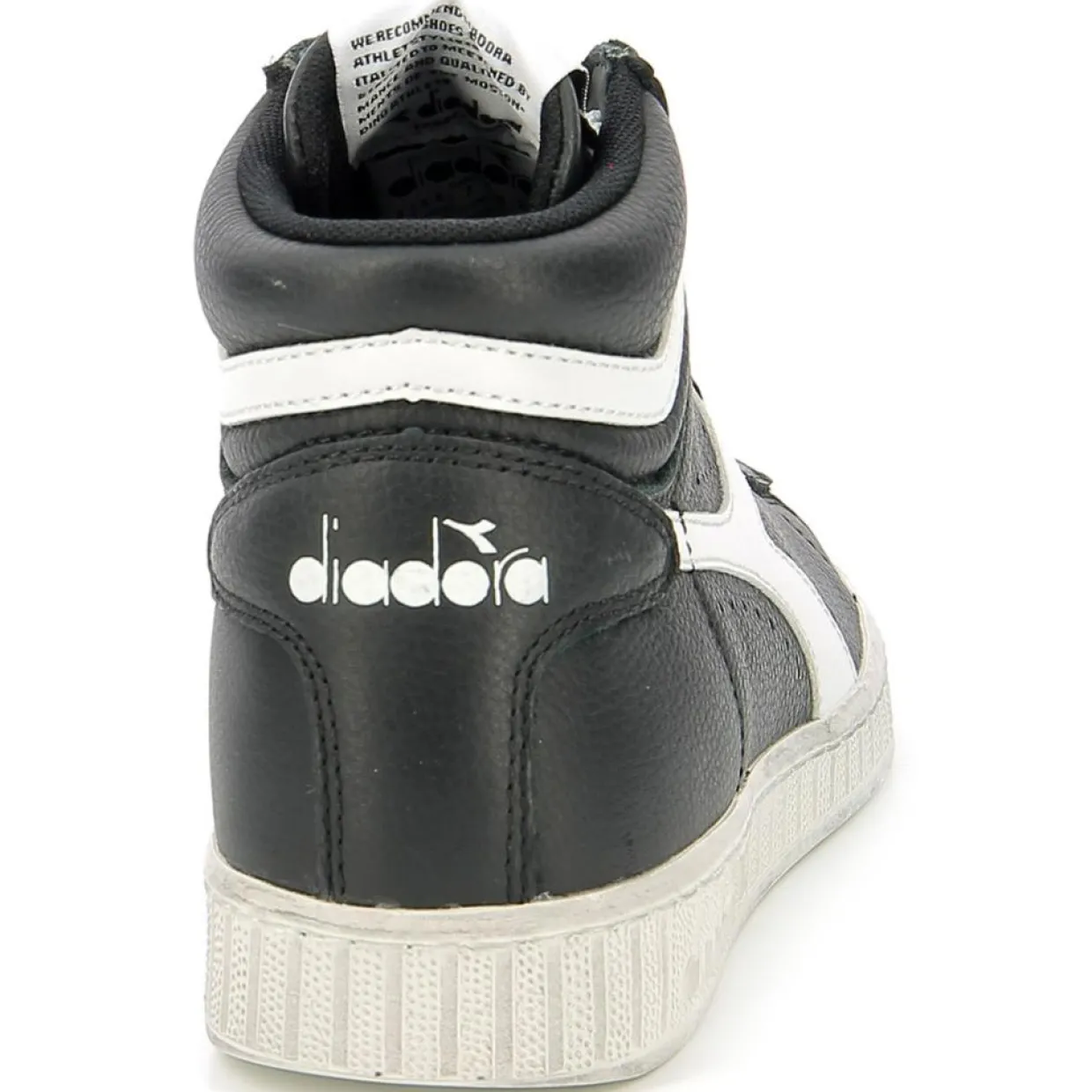 Baskets en Cuir Game L Hi Waxed noir/blanc-Diadora Sale
