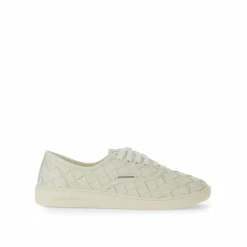 Homme Bottega Veneta Baskets^Baskets en cuir Intrecciato blanches