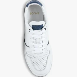 Homme Bocage Baskets^Baskets en Cuir Kadapa blanc/beige/bleu