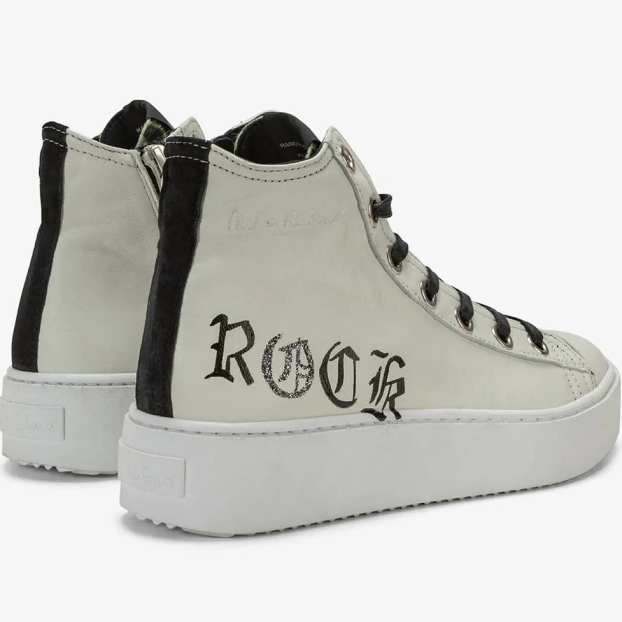 Baskets en Cuir Long Island blanc/noir-Nira Rubens Best