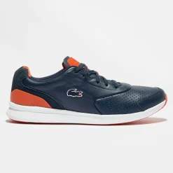 Homme Lacoste Baskets^Baskets en Cuir Ltr.01 317 1 bleu marine/rouge